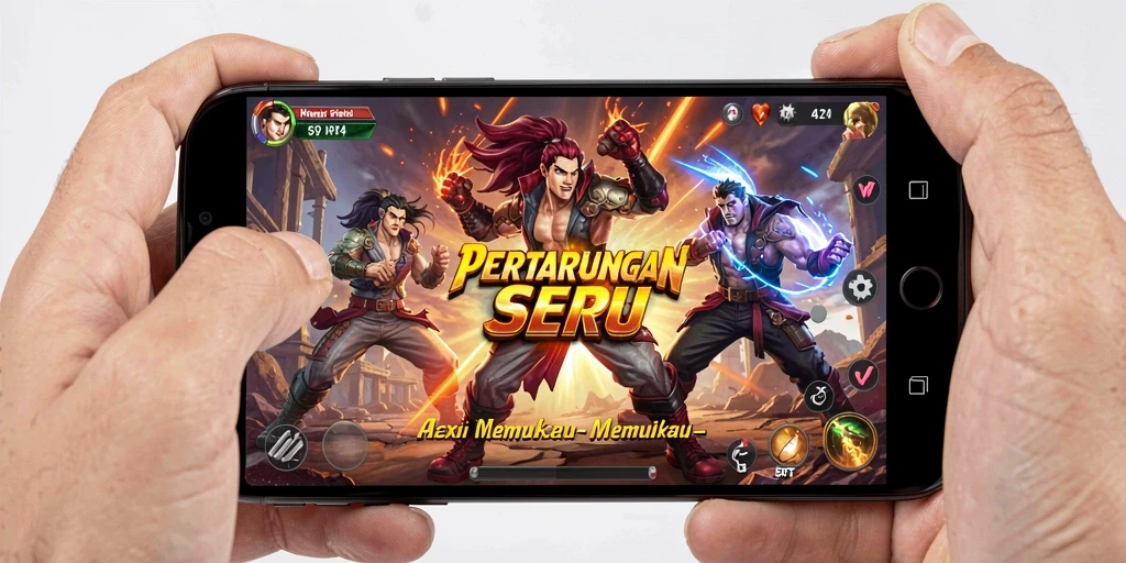 Screenshot gameplay <strong>5RT</strong> menunjukkan aksi pertarungan yang intens dan grafis yang memukau.