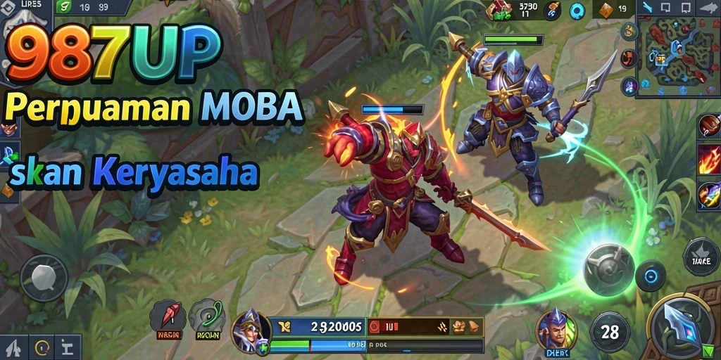 Tampilan gameplay seru dan dinamis di 987UP.