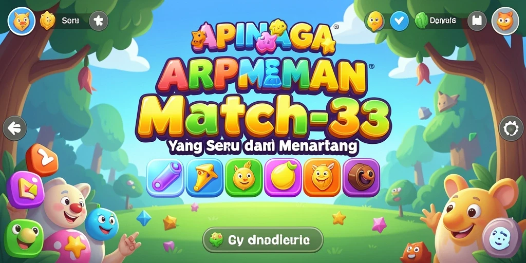 Tampilan gameplay apik APINAGA dalam tantangan Match-3.