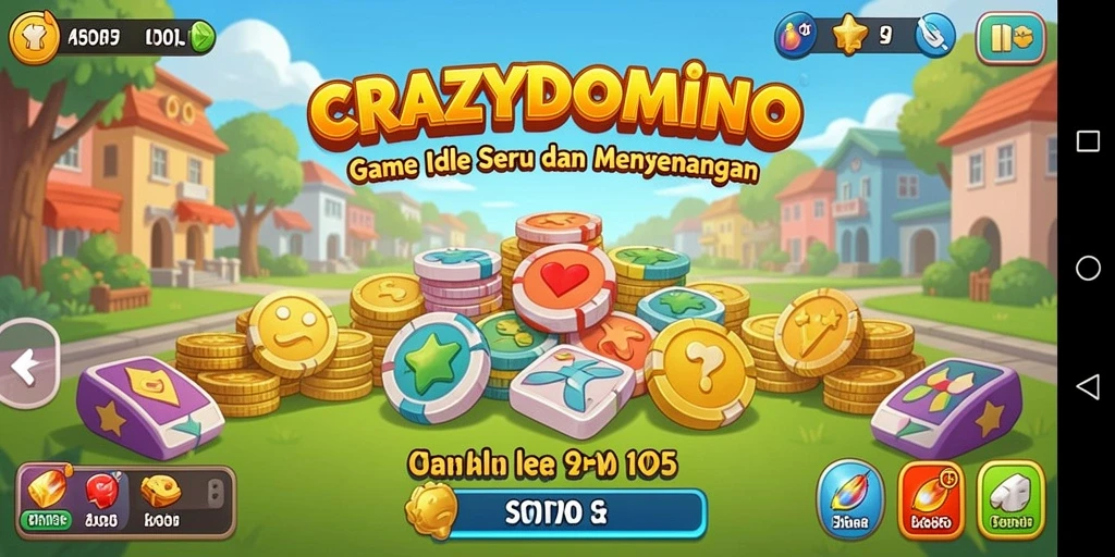 Tampilan gameplay menarik di CRAZYDOMINO, menunjukkan serunya permainan Idle.