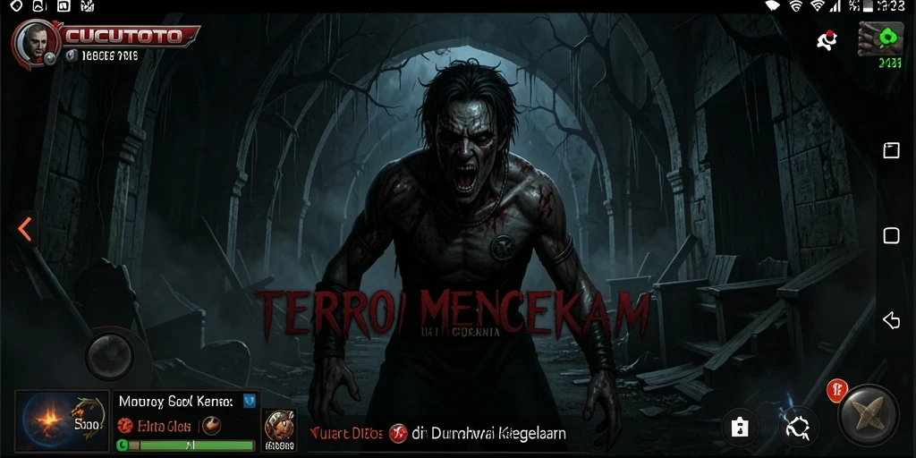 Tangkapan layar CUCUTOTO menunjukkan suasana menegangkan dan mencekam dari gameplay.