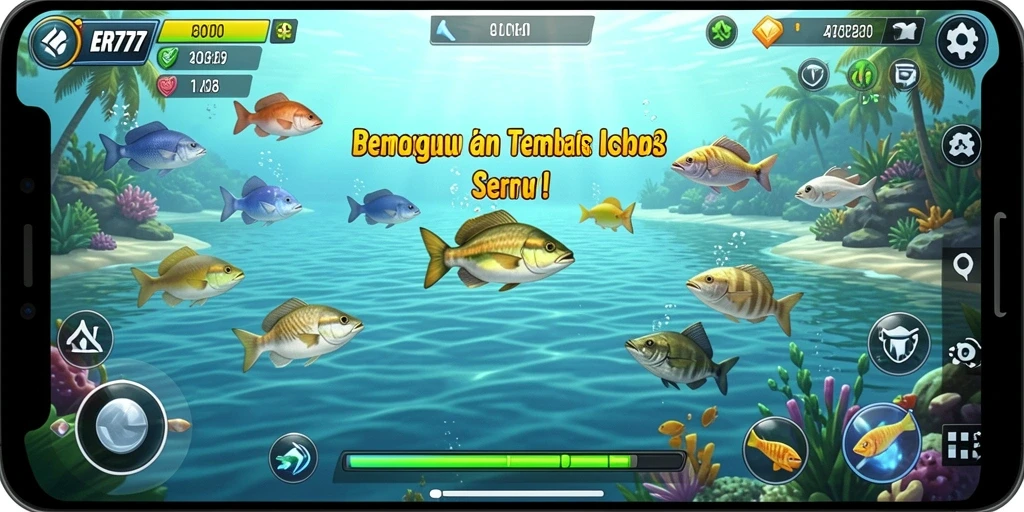 Tampilan gameplay seru dalam permainan Tembak Ikan ER777.