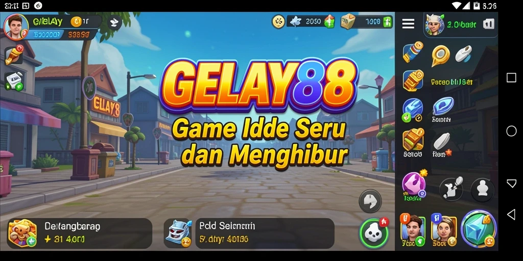 Tampilan gameplay GELAY88 menampilkan karakter dan misi yang menarik.