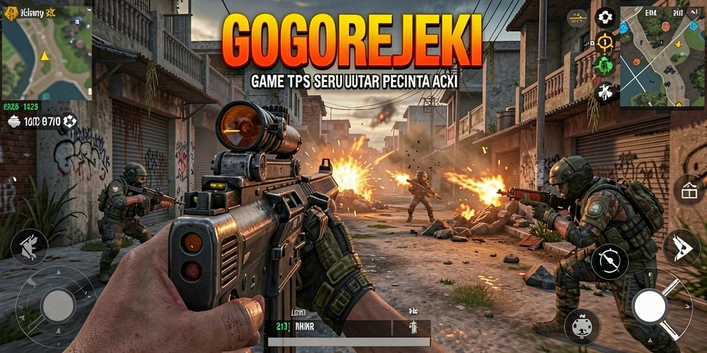 Tangkapan layar gameplay GOGOREJEKI yang menunjukkan pertempuran mendebarkan.