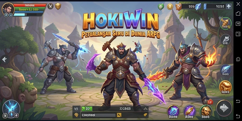 Gameplay mendebarkan HOKIWIN dengan karakter yang beraksi di dunia fantasi.