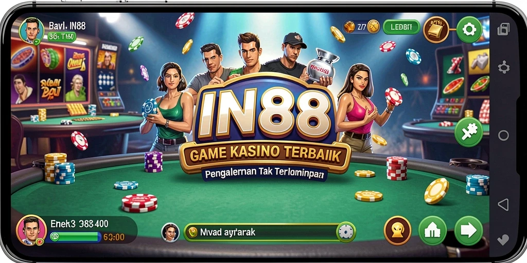Screenshot IN88 menampilkan gameplay Kasino yang seru dan menegangkan.