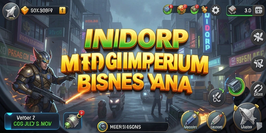 Screenshot <strong>INDORP</strong> menampilkan aksi membangun imperium bisnis secara interaktif.