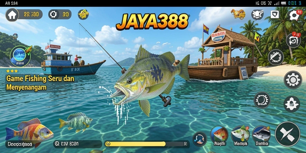 Tampilan gameplay JAYA388 dengan aksi memancing yang seru.