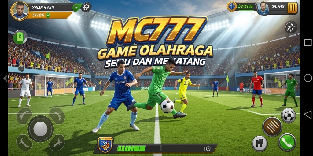 Tampilan gameplay utama MC777 dengan aksi olahraga seru.