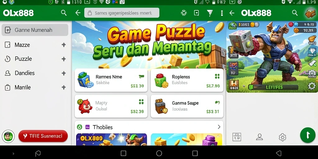Screenshot gameplay OLX888 yang menampilkan tantangan Puzzle yang menarik.