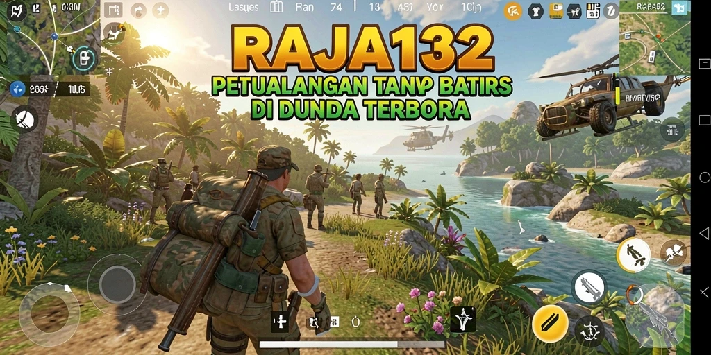 Screenshot gameplay Open World RAJA132 yang menampilkan kebebasan eksplorasi.