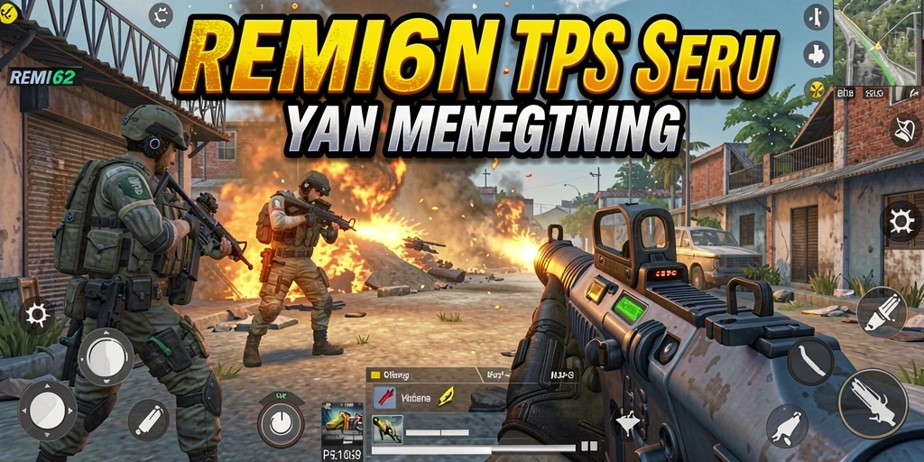 Tampilan menarik gameplay seru di REMI62 dengan aksi tembak-menembak.