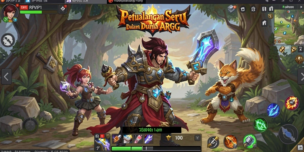 Gameplay ARPG yang mendebarkan dan penuh aksi di RPVIP1.