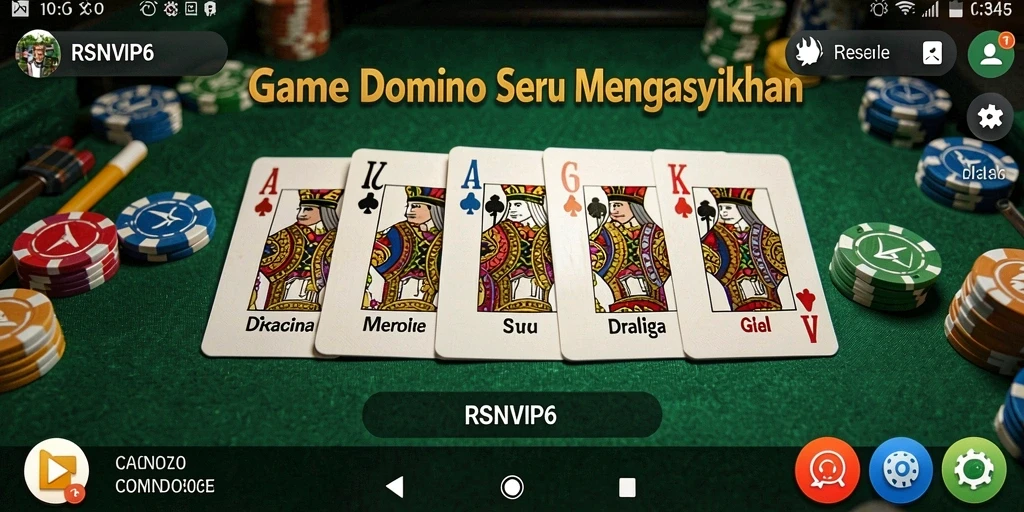 Gameplay <strong>RSNVIP6</strong> yang menarik dan seru dalam permainan Domino.