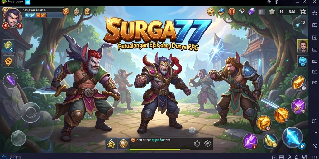 Tangkapan layar gameplay SURGA77 yang epik dan penuh aksi.