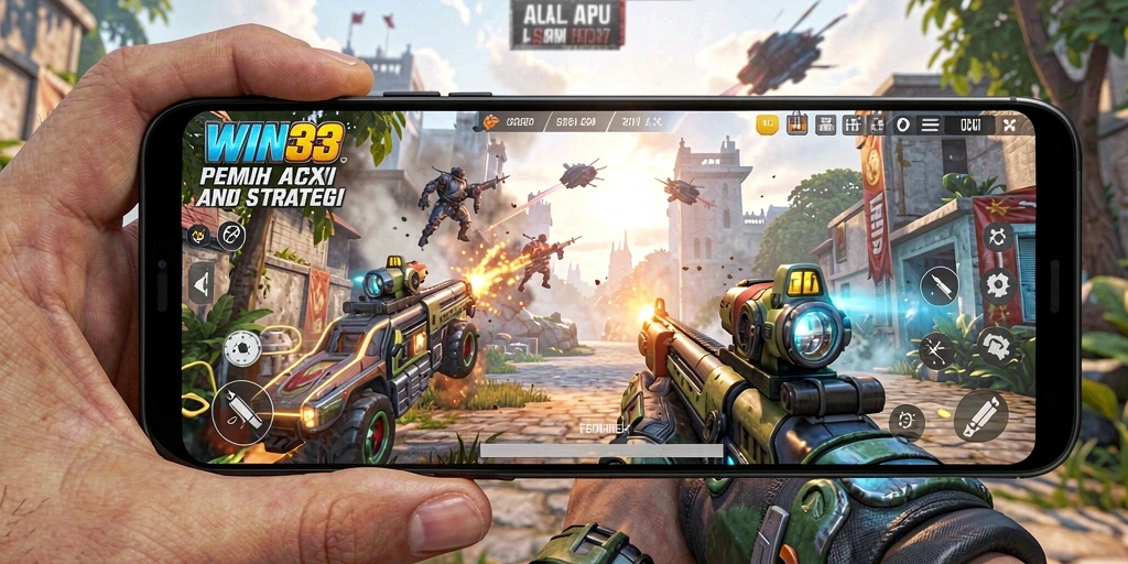 Screenshot gameplay WIN33 dengan aksi tembak-menembak yang intens.